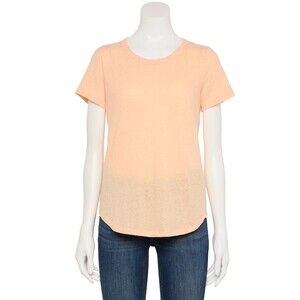 Junior's Medium T-shirt SO crew neck short sleeve Peach NWT
